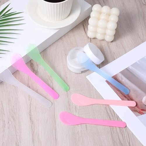 Alrhso 6-Pack Makeup Scoops Spatulas - Reusable Plastic Beauty Spoons for Creams, Lotions, and Mask Mixing - görsel 12