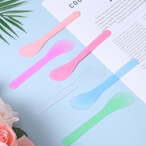 Alrhso 6-Pack Makeup Scoops Spatulas - Reusable Plastic Beauty Spoons for Creams, Lotions, and Mask Mixing - görsel 14
