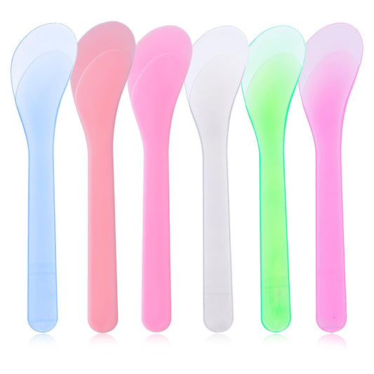 Alrhso 6-Pack Makeup Scoops Spatulas - Reusable Plastic Beauty Spoons for Creams, Lotions, and Mask Mixing