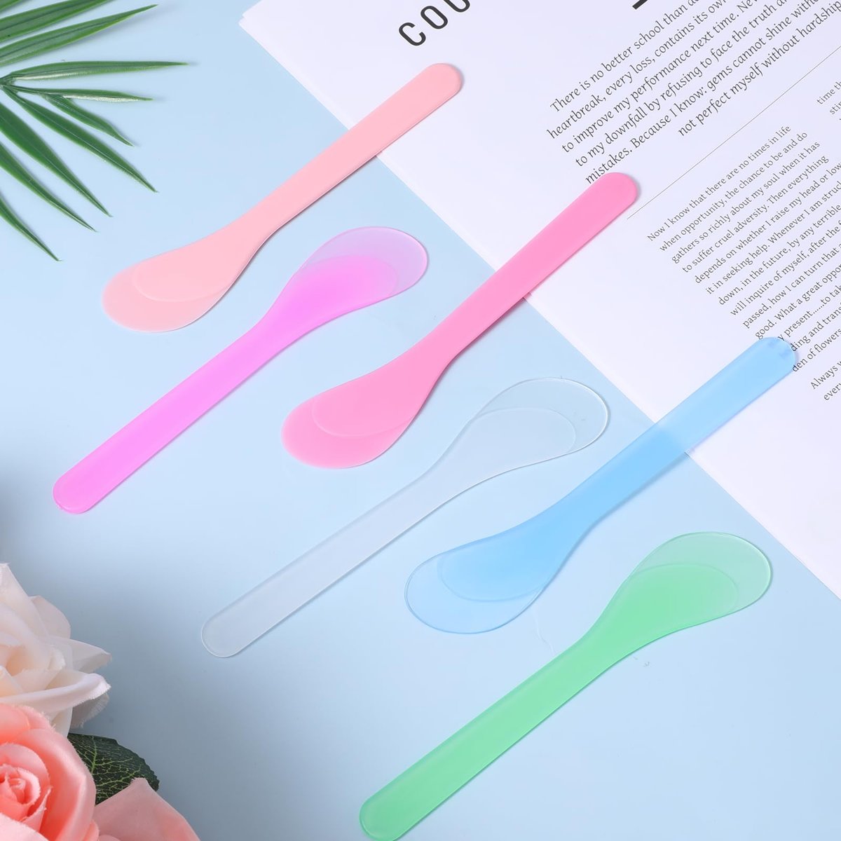 Alrhso 6-Pack Makeup Scoops Spatulas - Reusable Plastic Beauty Spoons for Creams, Lotions, and Mask Mixing - görsel 13