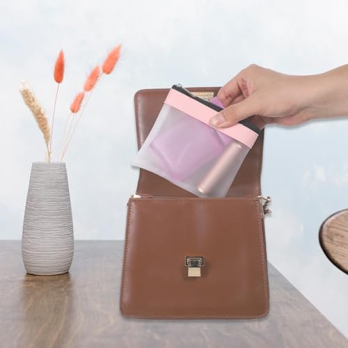 4 Pcs Clear Mini Makeup Zipper Pouch Set - Small Waterproof Cosmetic Bags for Travel, Coin Purse, & Daily Organizing (4.9x4.5 inch) Avelisse