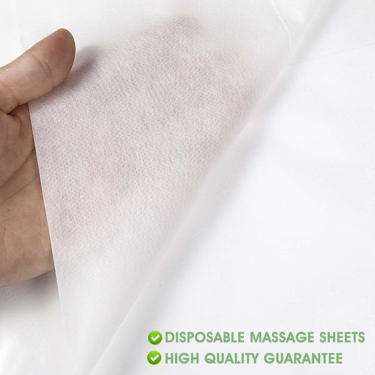 100 Pack 31.5" x 71" Disposable Massage Bed Cover - White Non-Woven Fabric Waterproof Breathable Sheets for Spa & Beauty Avelisse