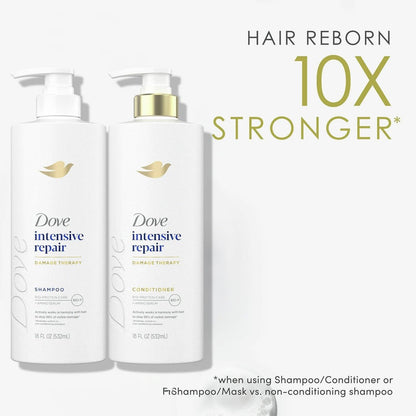 Dove Damage Therapy Intensive Repair Shampoo, Conditioner & Serum Set – Bio-Protein Care for Dry, Damaged Hair (3 Piece Set, 13.1 Fl Oz Each) Avelisse