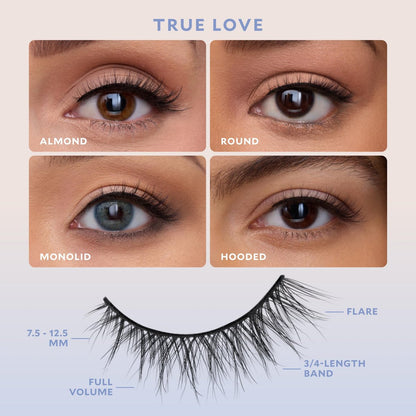 Velour Effortless Self Adhesive Eyelashes (2-Pack) – Reusable Pre Glued Strip Lashes, No Trim Needed, Press On Lashes No Glue, Lightweight Faux Mink Avelisse