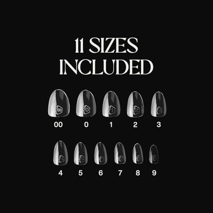 Apres Gel-X Soft Gel Tip Box | Natural Almond Extra Short | 500pc Nail Tips (Sizes 00-9) – Premium Clear Gel Nail Extensions Avelisse