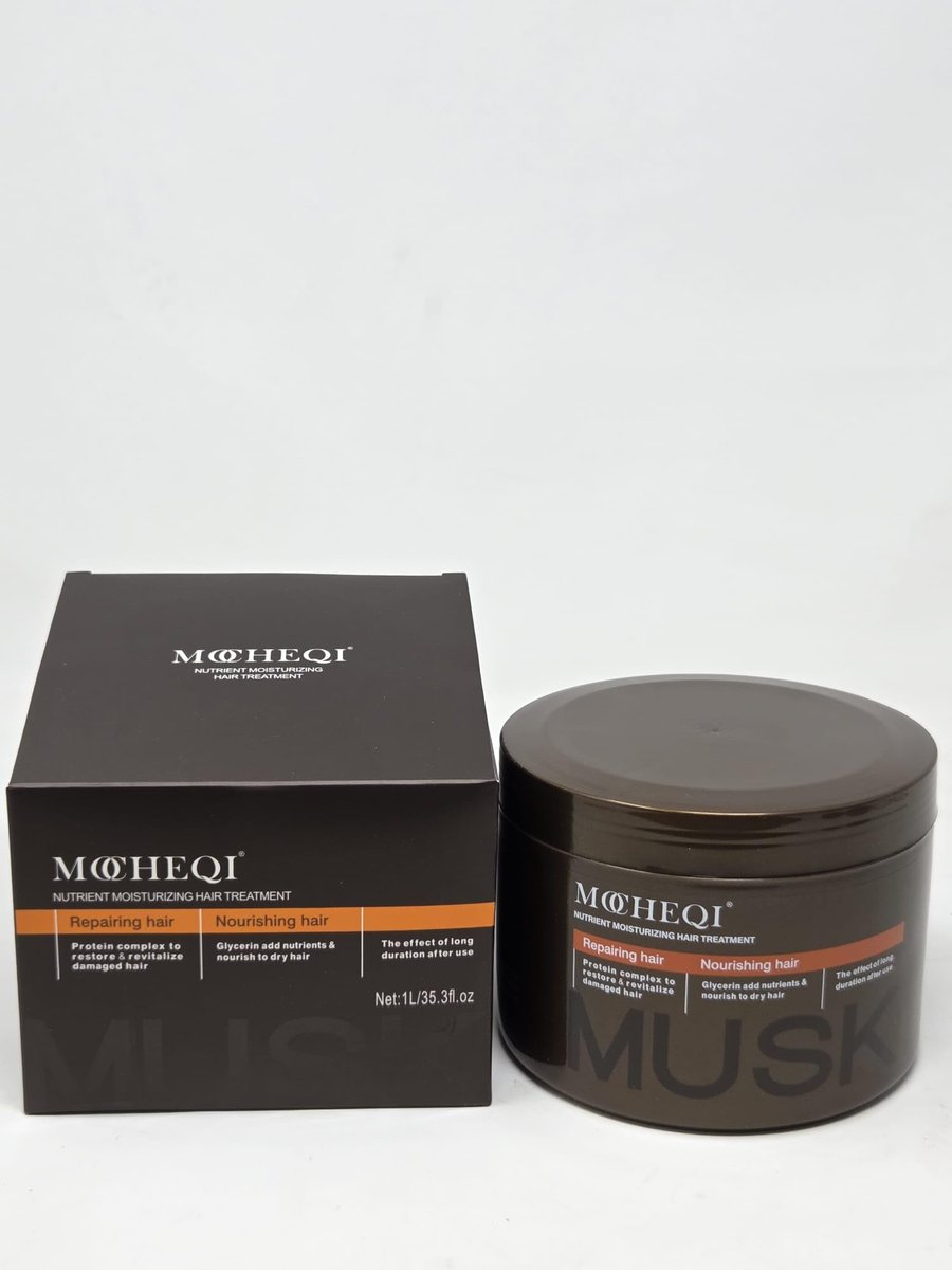 MOCHEQI Deep Repair Hair Mask – Intensive Hydrating & Nourishing Treatment for Dry, Damaged Hair – Restores Elasticity, Prevents Split Ends, Strengthens & Softens – 1L/35.3 fl oz - görsel 1