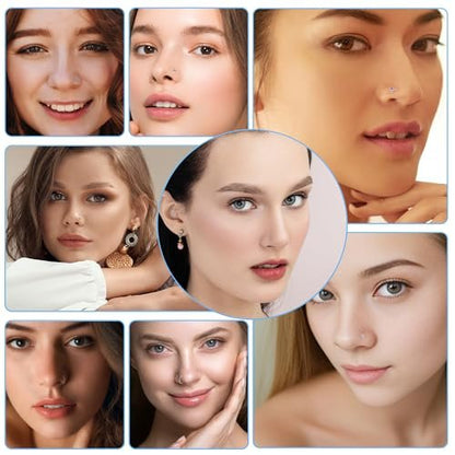 Makalong 2-Pack Disposable Nose Piercing Kit - Hypoallergenic Stainless Steel Nose Studs for Sensitive Skin