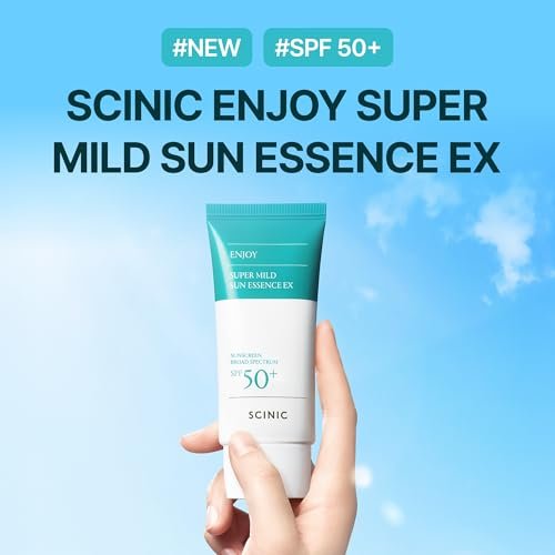 SCINIC Enjoy Super Mild Sun Essence EX SPF 50+ PA++++ - Lightweight Hydrating Sunscreen 1.69 fl oz (50ml) Avelisse