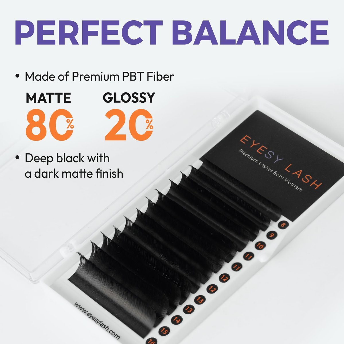 Eyesy Lash Cashmere Volume Eyelash Extensions - 0.03mm Thickness CC Curl 8-16mm Mixed Tray - Soft Matte Black Single Eyelash for Professional Salon Use - görsel 7