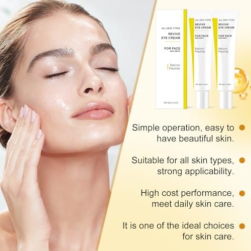 2-Pack Revive Eye Cream with Retinol Peptide – Firming, Hydrating & Anti-Wrinkle Eye Cream for All Skin Types Avelisse