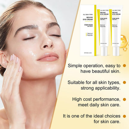 2-Pack Revive Eye Cream with Retinol Peptide – Firming, Hydrating & Anti-Wrinkle Eye Cream for All Skin Types Avelisse
