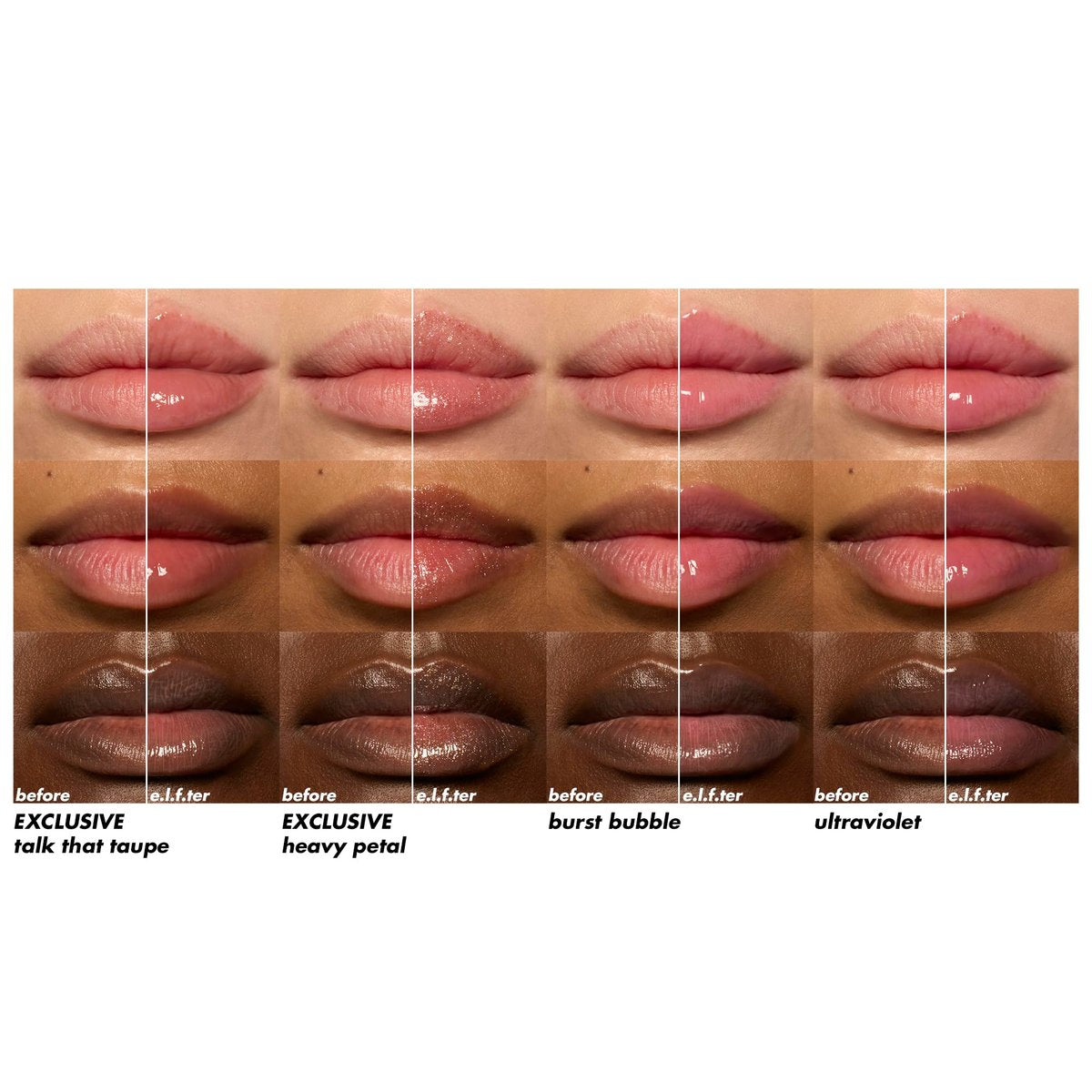 e.l.f. Glow Reviver Plumping Lip Oil Kit - 4 Nourishing Tinted Lip Oils with Jojoba Oil, High-Shine Finish, Vegan & Cruelty-Free Avelisse