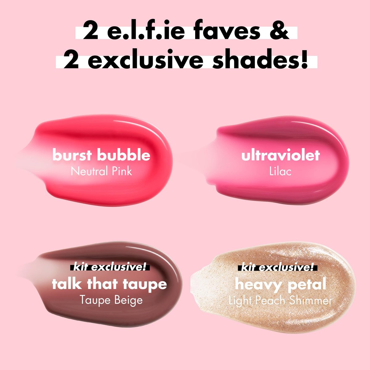 e.l.f. Glow Reviver Plumping Lip Oil Kit - 4 Nourishing Tinted Lip Oils with Jojoba Oil, High-Shine Finish, Vegan & Cruelty-Free Avelisse