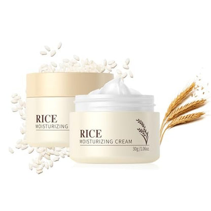 Rice Moisturizing Cream with Ceramide Extract – Lifts & Firms, Nourishes, Repairs Skin Barrier – Anti-Aging Face Cream for All Skin Types, 1.06 oz