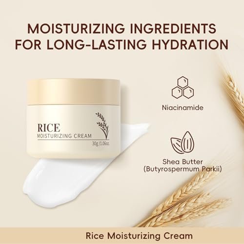 Rice Moisturizing Cream with Ceramide Extract – Lifts & Firms, Nourishes, Repairs Skin Barrier – Anti-Aging Face Cream for All Skin Types, 1.06 oz - görsel 6