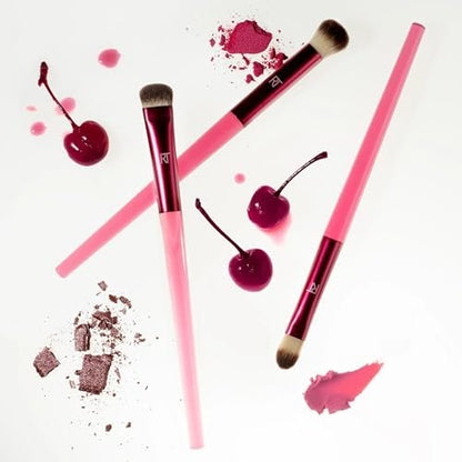 Real Techniques Cherry On Top MesmerEYES Brush Trio – Limited Edition Eyeshadow Blending Brush Set, Vegan & Cruelty-Free Synthetic Bristles Avelisse