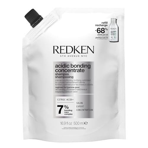 Redken Acidic Bonding Concentrate Shampoo Refill 16.9 oz – Damaged Hair Repair for All Hair Types Avelisse