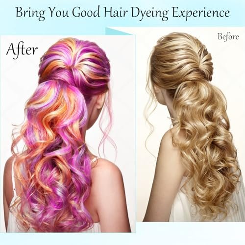 Classicseali 3pcs Hair Color Cap Set with Metal Hooks and Dye Comb & Brush for Salon and DIY Hair Dyeing - Blue Highlight Cap - görsel 14