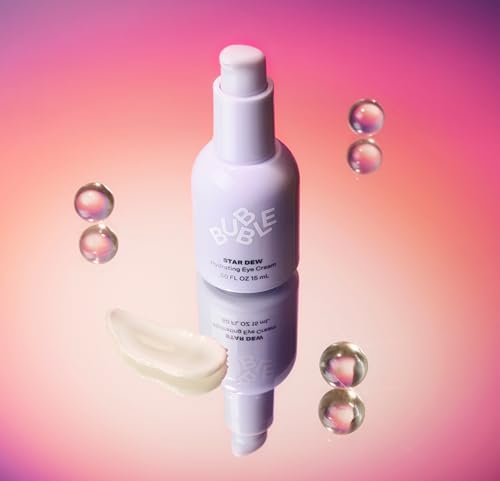 Bubble Skincare Star Dew Hydrating Eye Cream - Moisturizing Under Eye Cream for a Luminous, Dewy Look - Soothes Dryness, Prevents Moisture Loss & Helps Improve the Appearance of Dark Circles (15ml) Avelisse