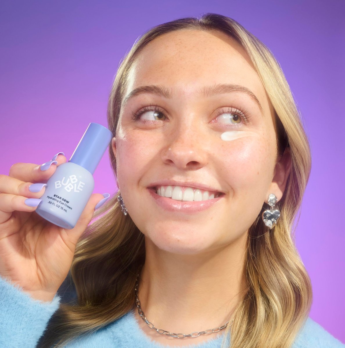 Bubble Skincare Star Dew Hydrating Eye Cream - Moisturizing Under Eye Cream for a Luminous, Dewy Look - Soothes Dryness, Prevents Moisture Loss & Helps Improve the Appearance of Dark Circles (15ml) Avelisse