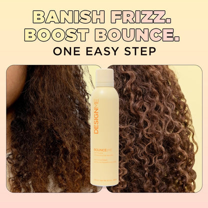Design.Me BOUNCE.ME Curl Mousse – Lightweight Curl Defining Mousse for Wavy & Curly Hair, Frizz Control, Humidity Resistant, Alcohol-Free, CGM Approved, 8.5 Fl Oz Avelisse