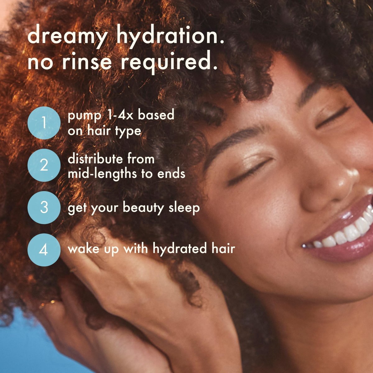 Amika Dream Routine Overnight Hydrating Hair Mask | No Rinse Leave-In Treatment for Dry Hair with Hyaluronic Acid Avelisse