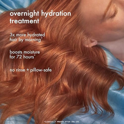 Amika Dream Routine Overnight Hydrating Hair Mask | No Rinse Leave-In Treatment for Dry Hair with Hyaluronic Acid Avelisse