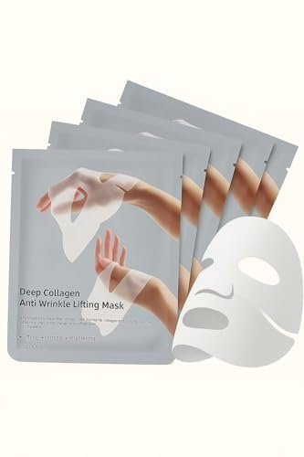 Loseedsoo Deep Collagen Anti Wrinkle Lifting Face Mask – 5 Pack, 28g Each – Firming, Brightening, Hydrating Sheet Mask with 83% Low Molecular Collagen for Anti-Aging and Skin Tightening - görsel 2