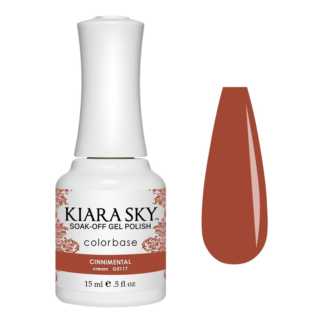 KIARA SKY Gel Polish | Soak-Off All In One 0.5 fl oz | G5117 Cinnimental (Cinnamon Shade) - görsel 1
