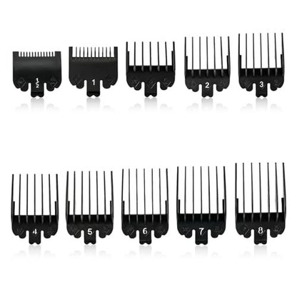 Runhike Durable Clipper Guards Compatible with Novah – 10-Pack Black Trimmer & Hair Clipper Guide Combs