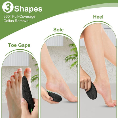 KuuCare Natural Pumice Stone for Feet, 3 Pack - Earth Lava Foot Callus Remover & Pedicure Exfoliator for Heels, Soles, and Toe Gaps - Foot Scrubber for Dry & Dead Skin Avelisse