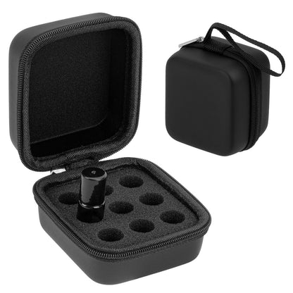SHIDOW Essential Oils Holder EVA Travel Storage Organizer for 9 x 5ml Bottles, with Labels, Straw and Bottle Opener - Black