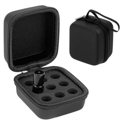 SHIDOW Essential Oils Holder EVA Travel Storage Organizer for 9 x 5ml Bottles, with Labels, Straw and Bottle Opener - Black