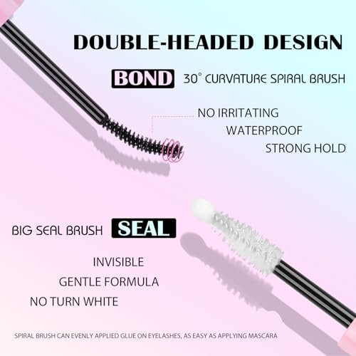 SY SHUYING Black Lash Bond and Seal for Eyelash Clusters – Long Lasting, Waterproof, Flexible Hold Glue for Sensitive Eyes, 2-in-1 Non-Irritating Adhesive, DIY Lash Cluster Kit - görsel 6
