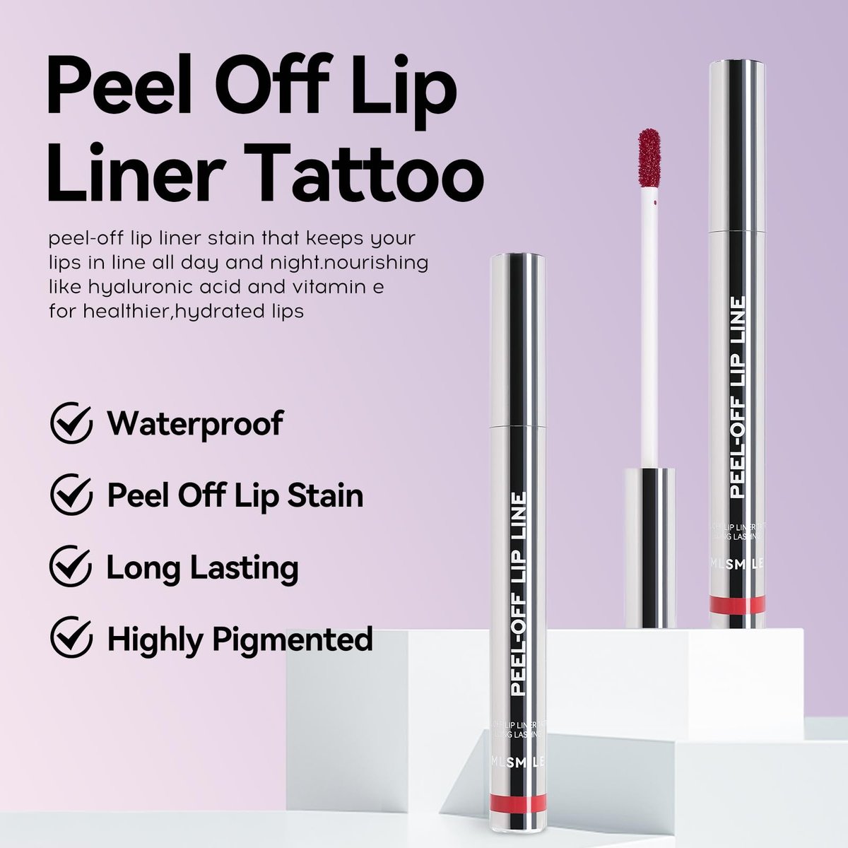 MLSMILE 4 PCS Peel Off Lip Liner Set – Long – Precision Application: The slim pencil design allows for easy, – Image 5