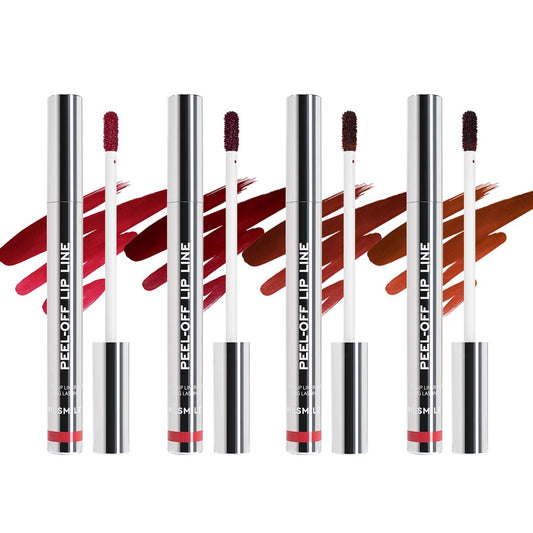 MLSMILE 4 PCS Peel Off Lip Liner Set – Long Lasting Matte Pink Lip Gloss Stain, Non-Fading Lip Tint, Transfer Proof Lip Tattoo
