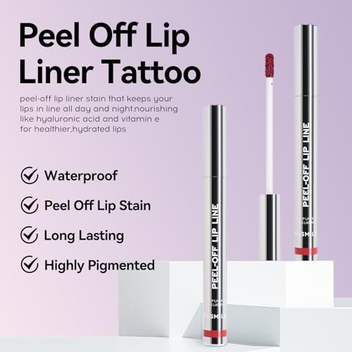 MLSMILE 4 PCS Peel Off Lip Liner Set – Long – Long Lasting: Enjoy vibrant color for up to 12 hours without the – Image 6