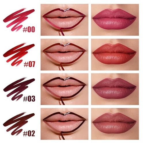MLSMILE 4 PCS Peel Off Lip Liner Set – Long – 4 PCS Value Set: Includes four lip liners/stains in complementary – Image 4