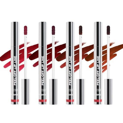 MLSMILE 4 PCS Peel Off Lip Liner Set – Long – Matte Pink Finish: A beautiful, natural-looking matte shade that – Image 2