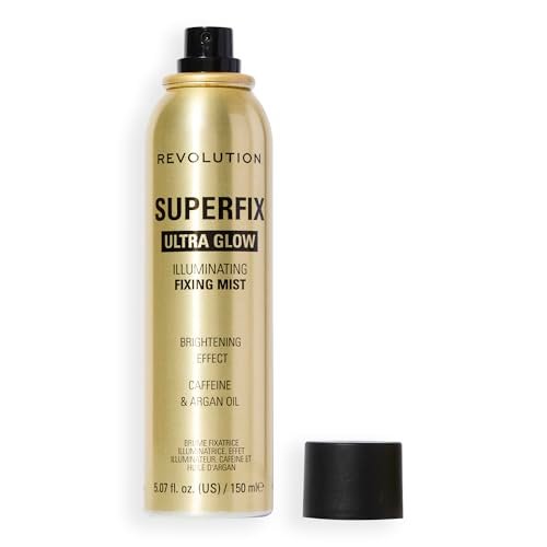 Revolution Beauty London Superfix Glow Fixing Mist - Shimmer Finish Makeup Setting Spray, Long Lasting Hold, Vegan & Cruelty-Free, 150ml Avelisse