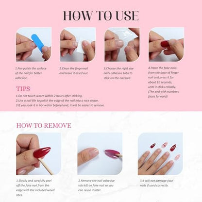 Handmade Long Square Flower Press on Nails - 3D Floral Leopard French Tip False Nails with Thick Acrylic & Multi-Layer Gel for Women DIY Art Decor (M)