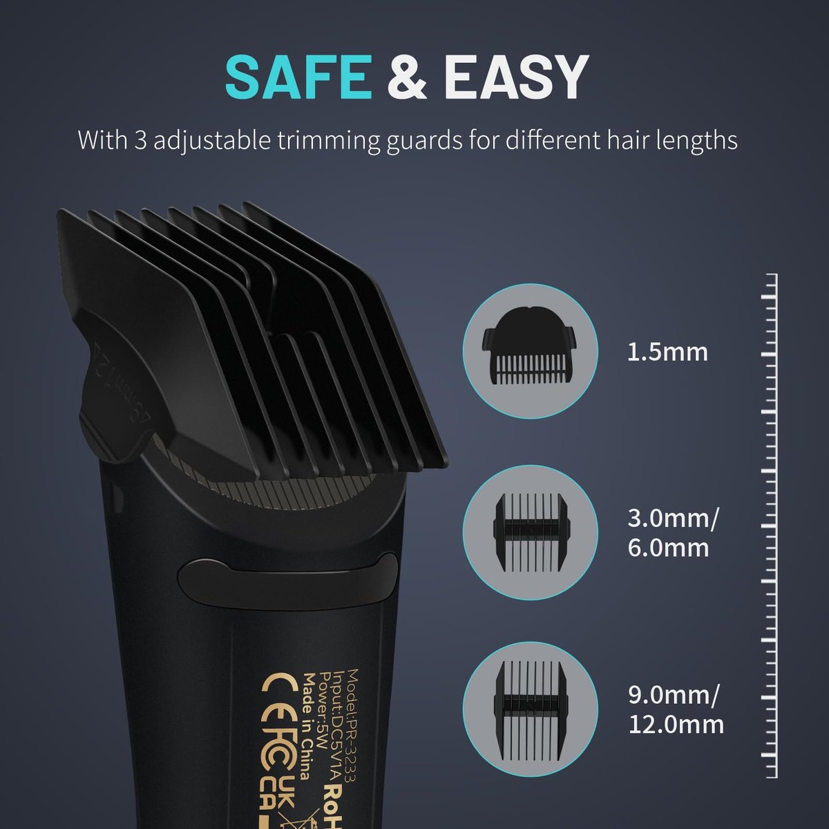 PRITECH Manscape Body Hair Trimmer – Waterproof Pubic & Ball Trimmer with Ceramic Blade, Electric Razor for Men, USB-C, Wet/Dry, Nick-Free Grooming Kit Avelisse