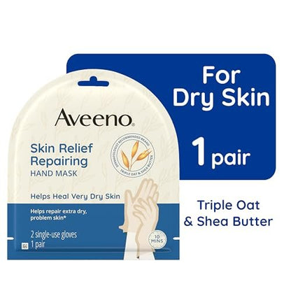 Aveeno Sensitive Skin Essentials Gift Set - Daily Moisturizing Lotion, Body Wash, Makeup Removing Wipes, & Skin Relief Hand Mask, 4-Piece Set Avelisse
