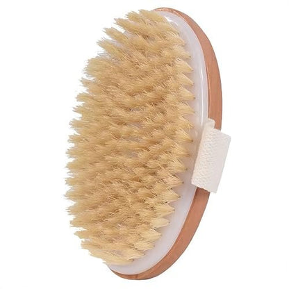 LONGCO Natural Bristle Dry Brush for Body - – Natural Bristles: Made from plant-based fibers, these bristles – Image 1