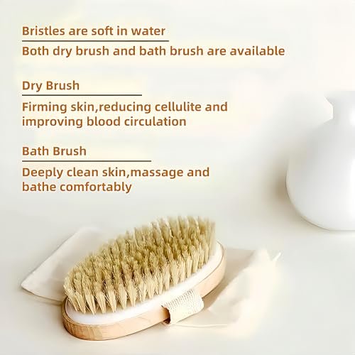 LONGCO Natural Bristle Dry Brush for Body - – Usage: Dry or wet brushing – Image 9