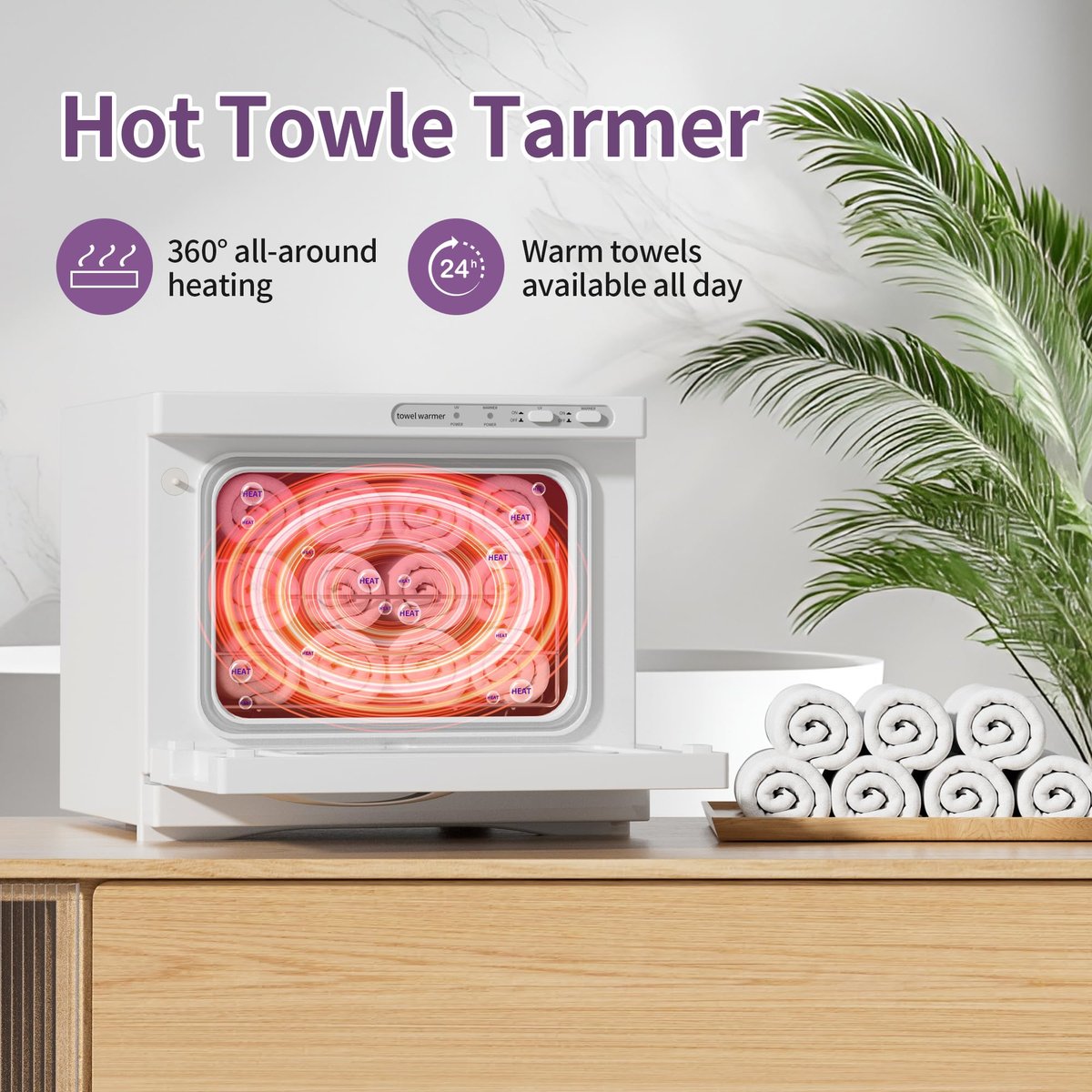 Dress Vous 8L Hot Towel Warmer for Facials, Spa & Home Use – White Avelisse
