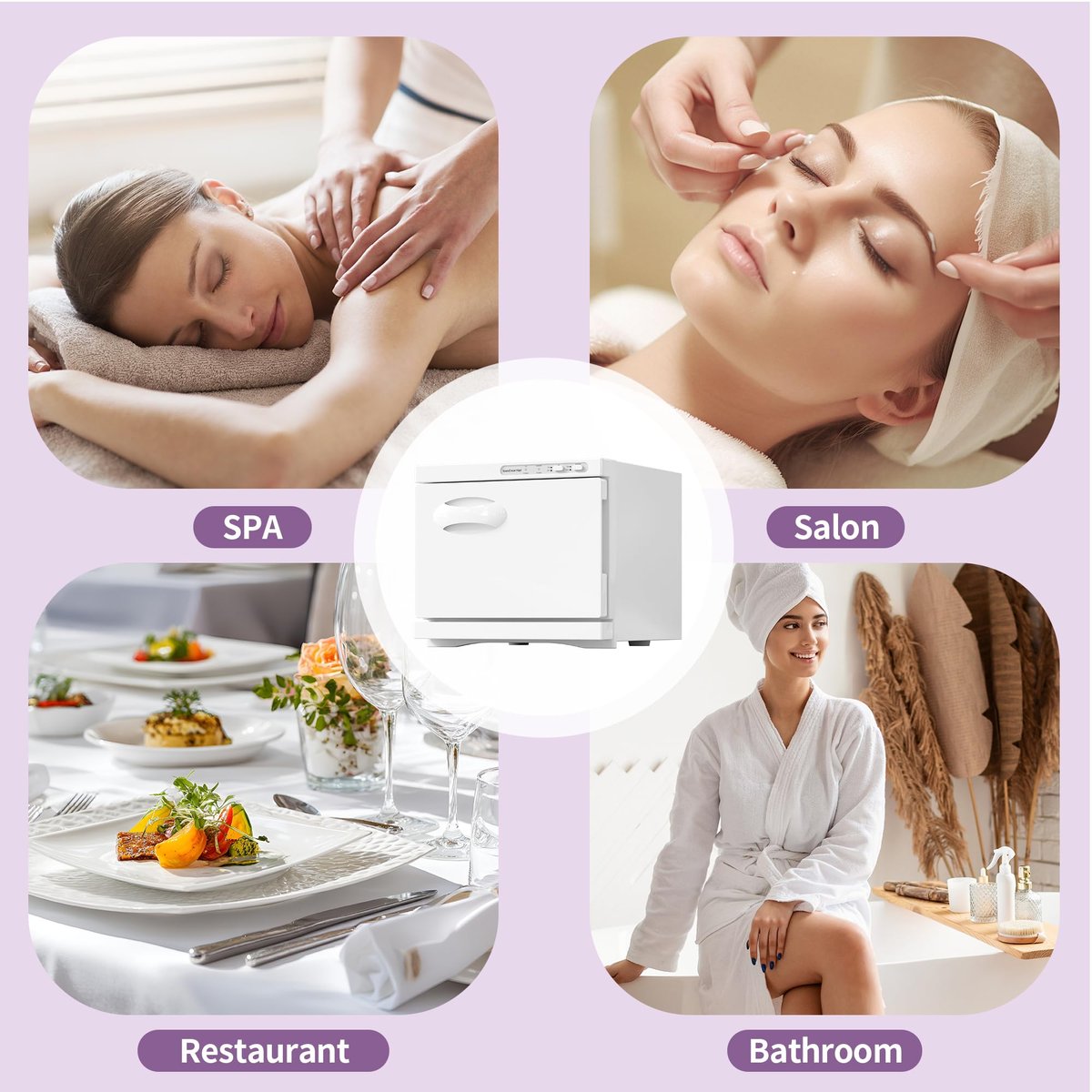 Dress Vous 8L Hot Towel Warmer for Facials, Spa & Home Use – White Avelisse