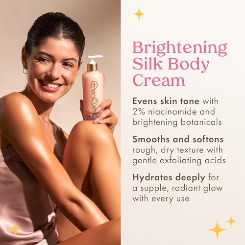 Kopari Brightening Silk Body Cream with 2% Niacinamide, AHAs & Kakadu Plum – Hydrating Body Lotion for Radiant, Even Skin Tone, Lightweight, Fast-Absorbing, Juicy Pink Guava Scent, 6.7 oz Avelisse