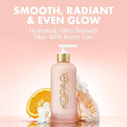 Kopari Brightening Silk Body Cream with 2% Niacinamide, AHAs & Kakadu Plum – Hydrating Body Lotion for Radiant, Even Skin Tone, Lightweight, Fast-Absorbing, Juicy Pink Guava Scent, 6.7 oz Avelisse