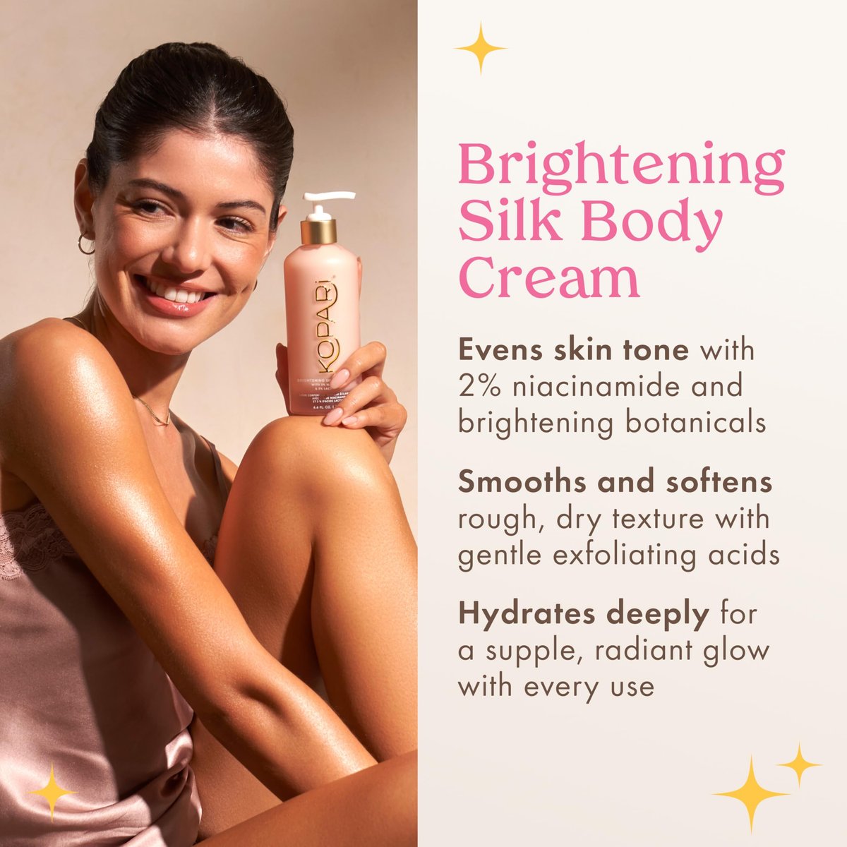 Kopari Brightening Silk Body Cream with 2% Niacinamide, AHAs & Kakadu Plum – Hydrating Body Lotion for Radiant, Even Skin Tone, Lightweight, Fast-Absorbing, Juicy Pink Guava Scent, 6.7 oz Avelisse